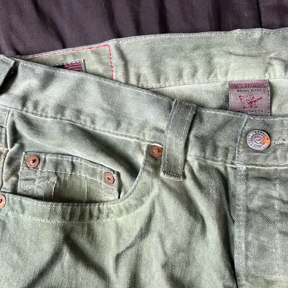 True Religion Green Geno Jeans